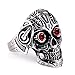CICI TNASO Stainless Steel Skull Rings for Men Women, Titanium Skull Biker Ring with 5 Designs- Biomechan, Skull King, Gas mask, Goat Head, Steam Punk Style, Size 8-15