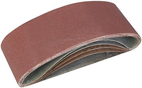 Silverline Sanding Belts 75 X 457mm 5pce 40, 60, 2 X 80, 120g With Pen
