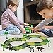 HOMOFY Dinosaurs Toys Race Car Tracks with 96 Pieces Flexible Tracks Set 2 Dinosaurs and Military Vehicles 4 Trees&2 Slopes for Kids Toddlers Toys 1 2 3 4 Years Old Boys&Girls