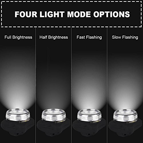 Rantizon Bike Light Set Bright LED Bicycle Lights Set Front and Rear, 4 Light Mode Options, 650mah Lithium Battery, USB Rechargeable, Fits All Bikes for Cycling, Hiking, Camping, Outdoor Activities