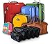 Shacke 6 Set Packing Cubes for Travel Lightweight Luggage Organizer (Black/Blue)