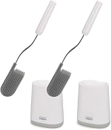 Joseph Joseph Flex Lite 2-Pack Silicone Toilet Brush with Slimline Holder