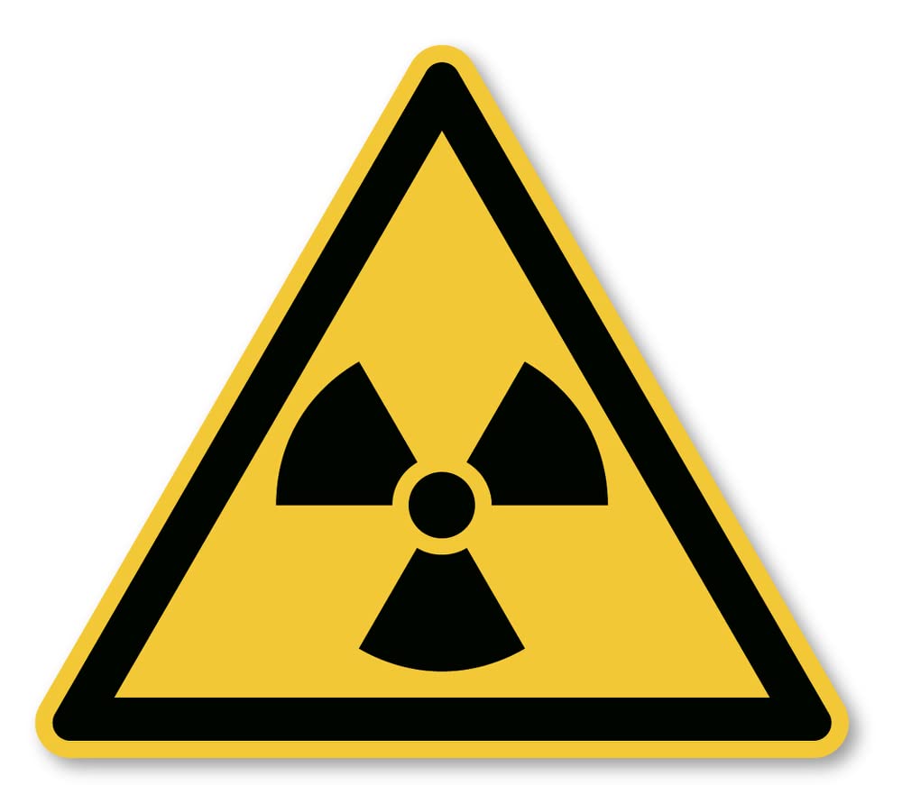 Warning of radioactive substances or ionising radiation: W003 - DIN EN ISO 7010 / ASR A1.3 - sticker: 20 cm, 1 piece