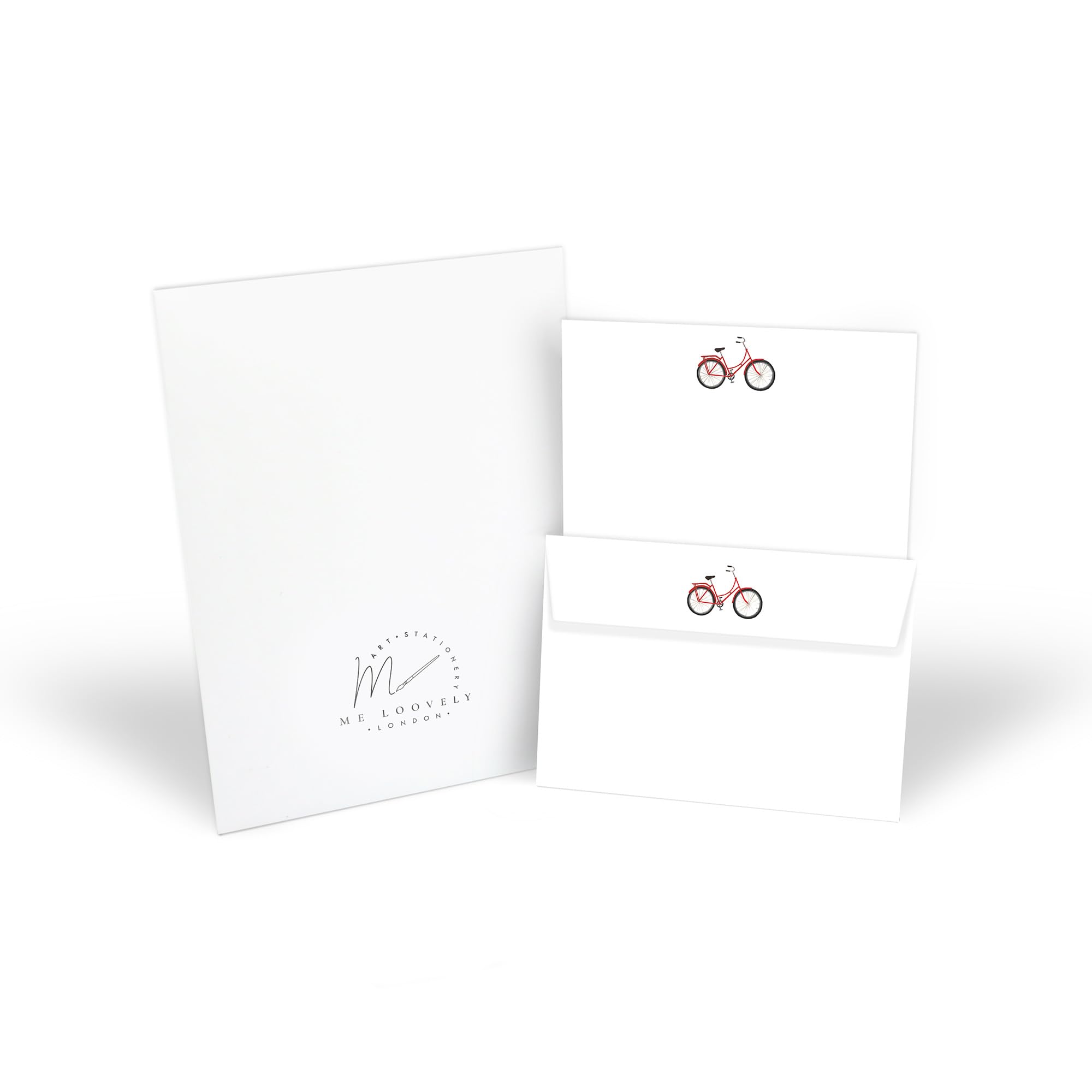 Me Loovely Bicycle Letter Writing Paper and Envelopes Set A5 Size Papers Stationery Supplies for School Home & Office | Christmas Gifts (10 Letters & 10 Envelopes with Gift Envelope)