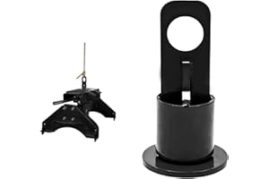 MEIHAOME 500lb Capacity 5th Wheel Lifting Bracket & 5th Wheel Hitch - Durable Steel Hitch Bracket Replacement for Trucks, Vehicles, and Trailers - Black (Compatible with Part #6100)