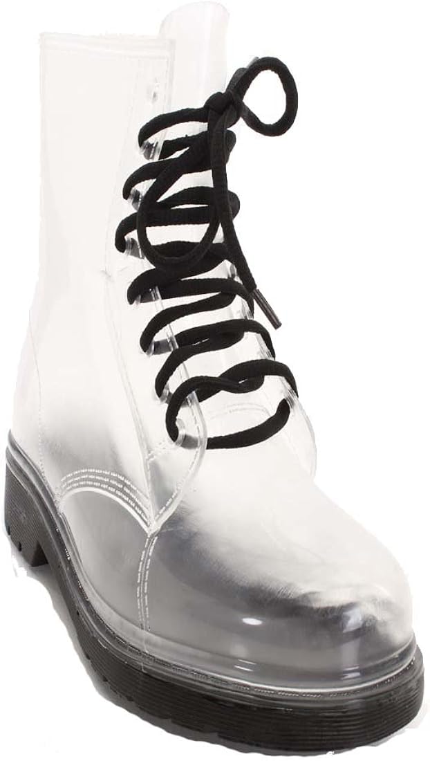 clear combat boots