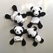 Fridge Magnets, 6 Pack Cute Plush Panda Refrigerator Magnet Sticker Decor