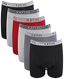 KAYIZU Men's Soft Cotton Boxer Briefs with Comfort Waistband Underwear