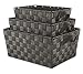 Whitmor Woven Strap Storage Baskets S/3-Espresso primary
