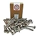 Chenango Supply Stainless 1/4-20 x 2-1/2inches Carriage Bolt (3/4inches to 5inches Lengths Available in Listing), 18-8 Stainless Steel,50 Pieces (1/4-20x2-1/2)