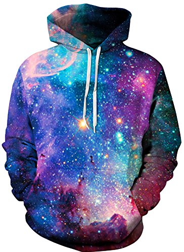 Imilan galaxy cosmic animal print hoodie sweatshirt (s/…