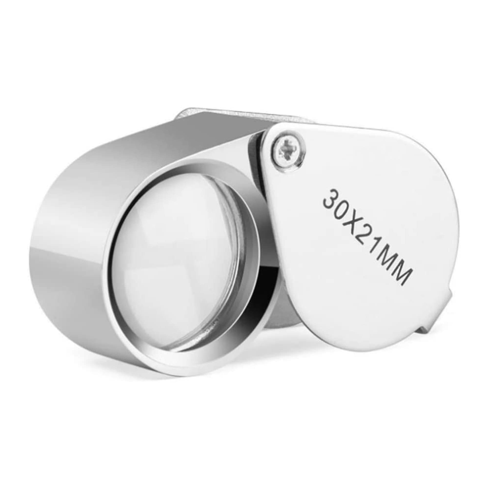 PINEAPPLE [2 Pack] 30X Jewelers Loupe Pocket Magnifying Glass Jewelry Loop Small Foldable Magnifier Eye Lens for Coins, Plants, Gems, Diamonds