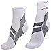 ZaTech Plantar Fasciitis Sock, Compression Socks (White/Black, Large)