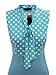 CISMARK Lady's Voguish Slim Fit Color Block Wear to Work Dress Lightblue S