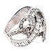 WensLTD Clearance! 2-in-1 Womens Vintage White Diamond Silver Engagement Wedding Band Ring Set (#7, Silver-4)