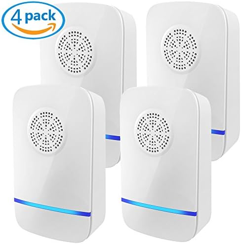 [2018 Upgraded] Ultrasonic Pest Repeller, Electronic Mice Repellent Plug in Pest Control Insect Repellent Bug Repellent for Indoor Mosquitoes, Roaches, Spiders, Mice - No More Insect Sprays, Pack of 4