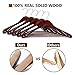 JS HANGER Wooden Extra-Wide Shoulder Suit Hangers for Coat and Pants, Walnut Finish, 6-Pack