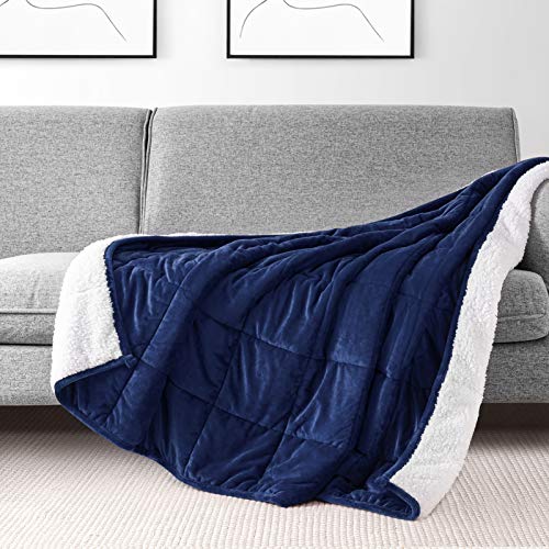 HBlife Sherpa Fleece Weighted Blanket for Adults, OekoTex Certified 15