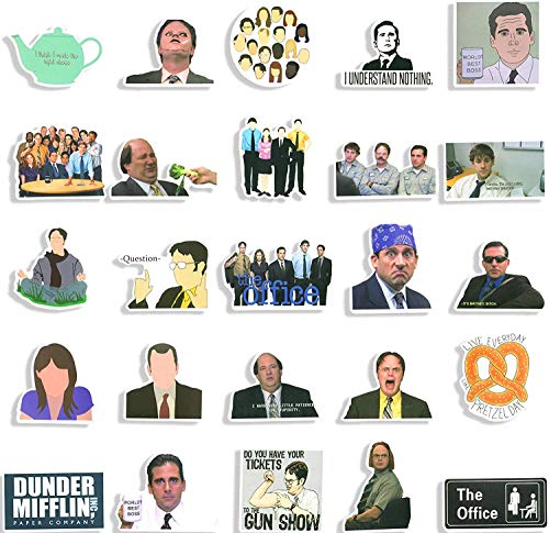 The Office Stickers Pack of 100 Stickers , The Office TV Show Merchandise Stickers for Water Bottle,Laptops, Computers, Flasks, Notebook, Phone Case