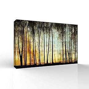 Canvas Wall Art for Living Room,Bedroom Home Artwork Paintings Abstract Forest Ready to Hang - 12x18 inches