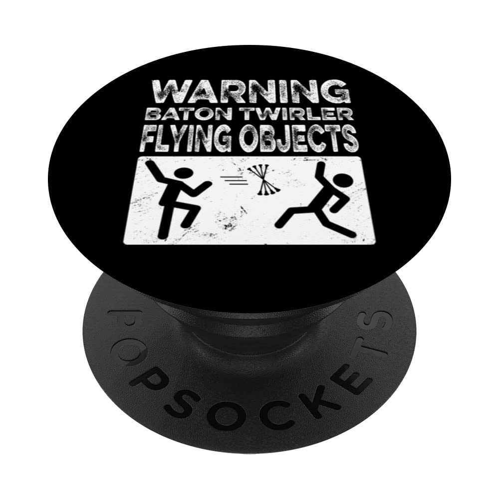 Warning baton twirler flying objects majorette practise PopSockets Swappable PopGrip