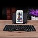 EC Technology Foldable Bluetooth Keyboard, Ultra Slim Portable Wireless Keyboard with Pocket-size, Ergonomic Design, for IOS/Android/Windows - Black