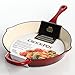 Crock Pot Artisan 12 Inch Enameled Cast Iron Round Skillet, Scarlet Red