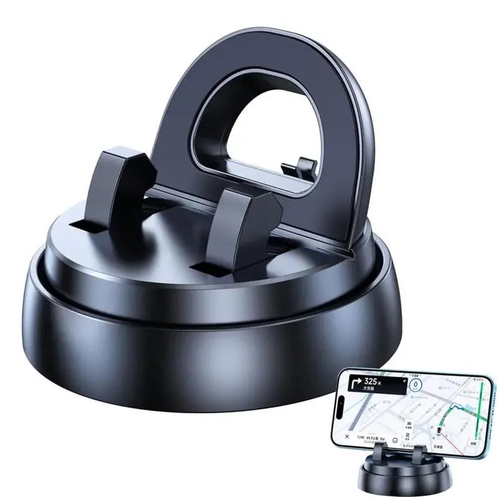 DrvixRex 1pc Car Phone Mount Dashboard 360 Degree Rotatable with Suction & Non-Slip Silicone Grip Car Navigation Mobile Phone Holder