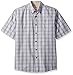 Wrangler Authentics mens Short Sleeve Classic Plaid shirt, Pumice Stone, Large US