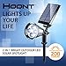 The Hoont8482; 2-in-1 Bright Outdoor LED Solar Spotlight / Solar Powered Light for Patio, Entrance, Landscape, Garden, Driveway, Yard, Lawn, Etc./ Great for Accents, Security Lighting, Pool Area, Etc. [UPGRADED VERSION]