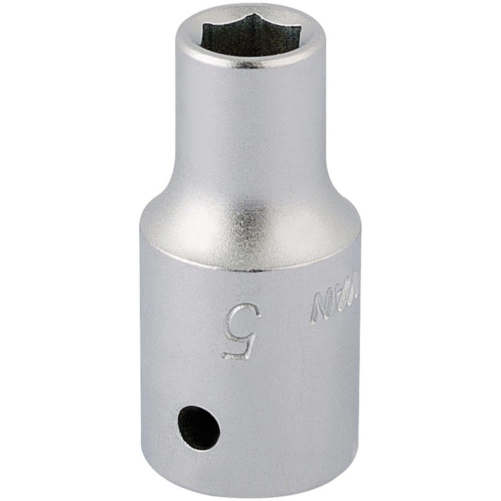 Draper 11093 Elora Hexagon Socket, 1/4" Square Drive, 5mm