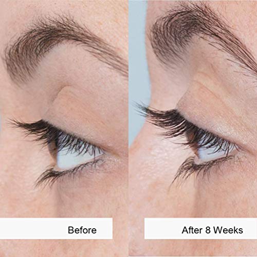 Eyelash Growth Serum,Pudaier 100% Natural Brow Lash Enhancer Eyelash Booster Natural Eyebrow Lash Enhancer Irritation Free Formula for Longer Fuller Thicker Lashes(5ml) Blue