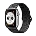 AdMaster Compatible for Apple Watch Band 42mm 44mm, Soft Nylon Sport Loop Replacement Wristband Compatible iWatch Apple Watch Series 4/3/2/1 Black White
