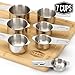 2lb Depot Measuring Cups for Baking or Cooking - 7 Piece Set with Engraved Measurement in US Metrics - Premium 18/8 Stainless Steel Metal - Stackable and Nesting Design for Dry and Liquid Ingredients
