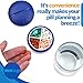 Pill Box Round for Travel - Mini Compact Portable 4 Compartment Pills Case Organizer, Vitamin and Medication Dispenser Holder for Up to 4 Times A Day, BPA Free Pill Reminder by MEDca