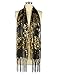 kayamiya Women's 1920s Scarf Sequin Deco Wedding Wrap Evening Shawl With Fringe