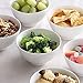 DOWAN 10 Oz Desserts Bowls for Ice Cream, Dips, Sauces, Bone China Side Dish Bowls, White, Set of 6