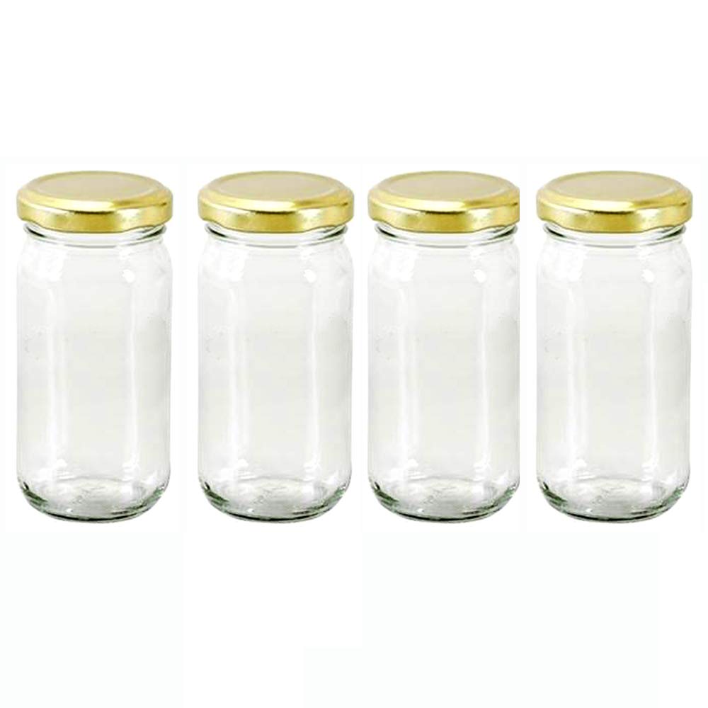 Buy Glass Jar Bamboo Shape 200ML,Metal Gold Color Rust Proof Air Tight