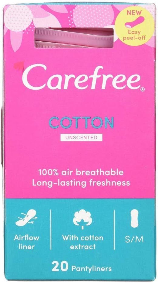 Carefree Panty Liners Folded Breathable, Pack of 20, White, 20 Count - Image 3