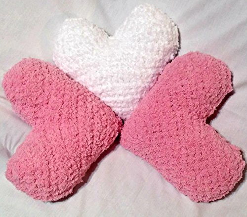 Amazon Com Crochet Plush Heart Accent Pillow Valentine S Day