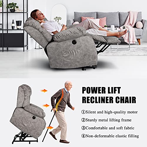 SELLERWE Power Lift Recliner Chairs for Elderly, Massage Seniors