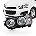AKKON - For 2012-16 Chevy Sonic Driver Side Only Halogen Headlight Assembly Black Housing Clear Lens