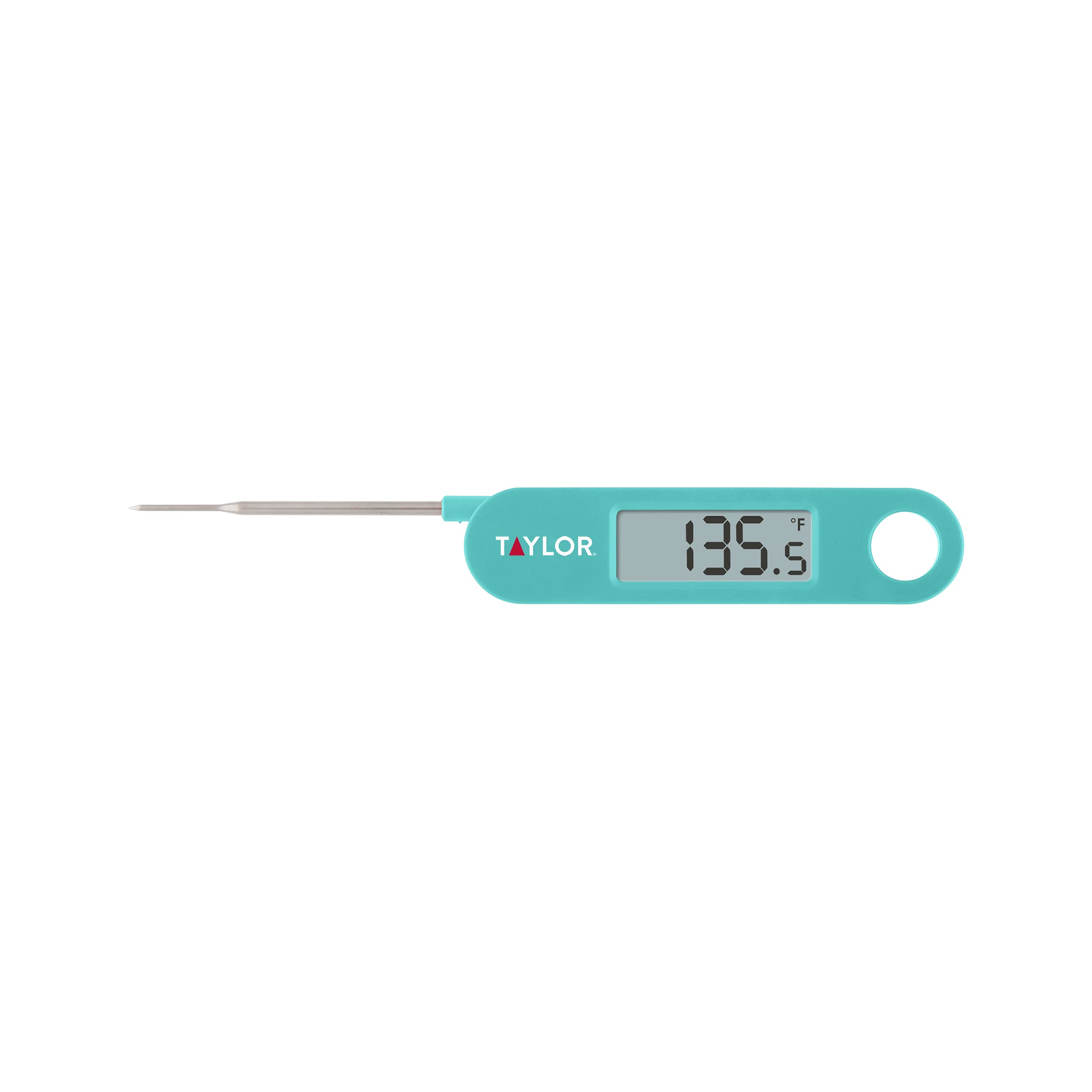 Photo 1 of Taylor Instant Read Digital Meat Food Grill BBQ Cooking Kitchen Thermometer, Folding Probe, Teal 0.7 Inch LCD Readout