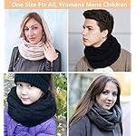 Womens Mens Children Thick Ribbed Knit Winter Infinity Circle Loop Scarf