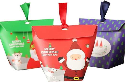 Download Amazon Com Okngr Christmas Print Gift Bags 30 Pcs Christmas Candy Treat Boxes With Ribbons Paper Christmas Craft Bag For Kids Boys Girls Xmas Party Supplies 2 4 X 2 4 X 4in Home Kitchen PSD Mockup Templates