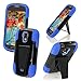 For SamsungGalaxy Light T399 Cover Case + LCD Screen (T-Stand Hybrid Black / Dark Blue)