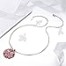 WOSTU Thanksgiving Gifts for Women Rose Gold Plated Multi-color Crystal Pendant Necklace Wife Necklace