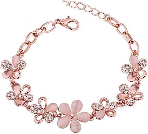 VEELFF Cat's Eye Sakura Stainless Steel Bracelet