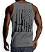 Mens Big Big American Flag With Machine Guns Tank Top T-shirt
