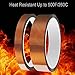 Heat Resistant Tape, Aniann 4 Rolls High Temperature Kapton Tape Sublimation Tape 2 Sizes Polyimide Film Adhesive Tape for Heat Transfer Vinyl, 3D Printing, Soldering, Masking (20mm, 10mm)
